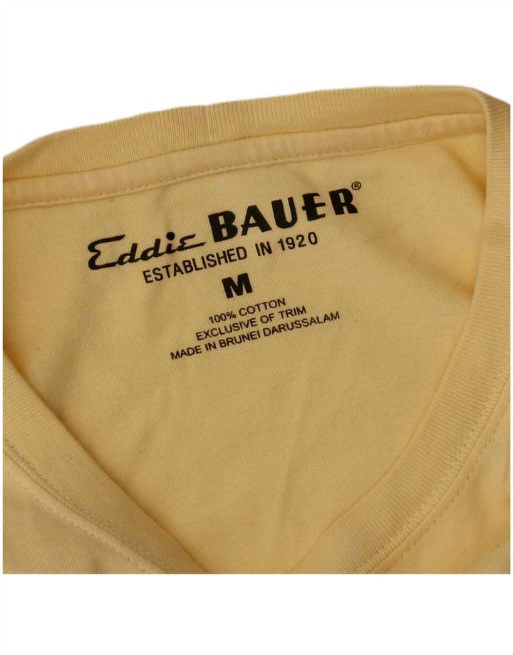Eddie Bauer Mens T-Shirt Top Medium Yellow Cotton