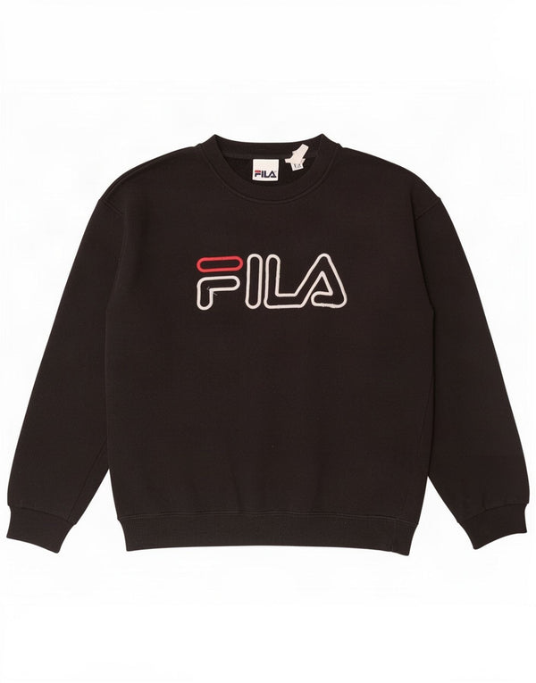 Fila Mens Graphic Sweatshirt Jumper Small Black