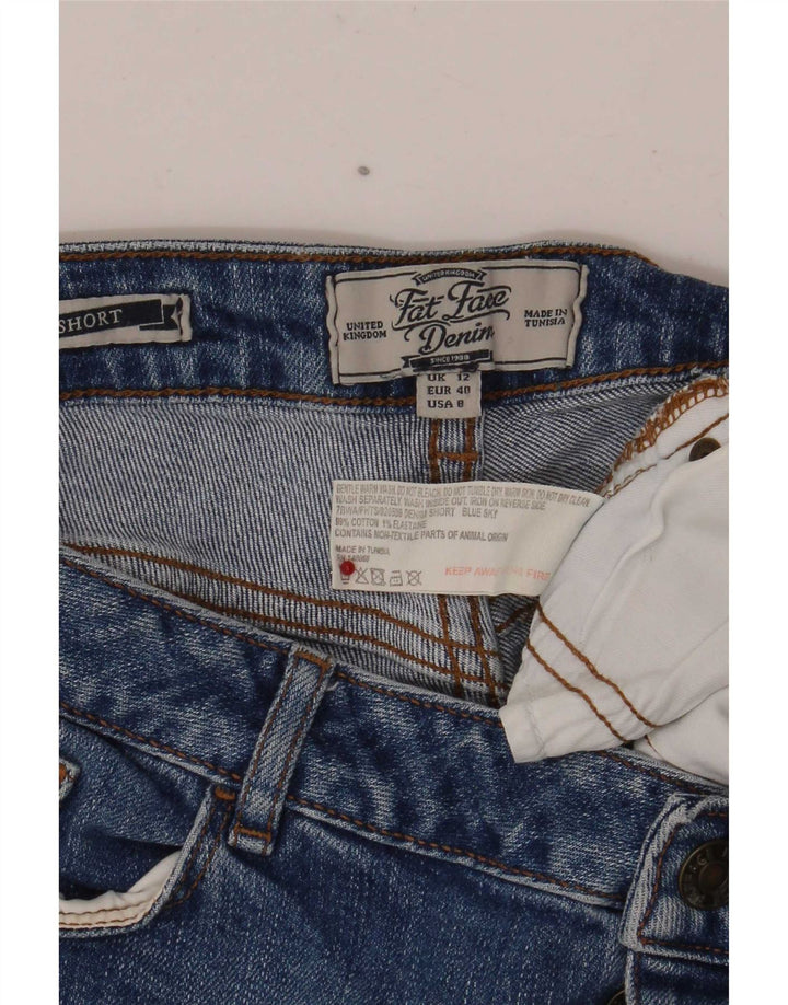 Fat Face Womens Denim Shorts UK 12 Medium W32 Blue Cotton