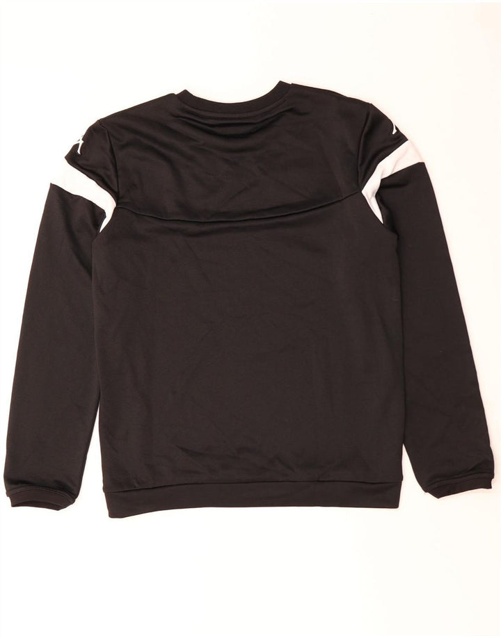 Kappa Mens Graphic Sweatshirt Jumper Medium Black Colourblock Polyester