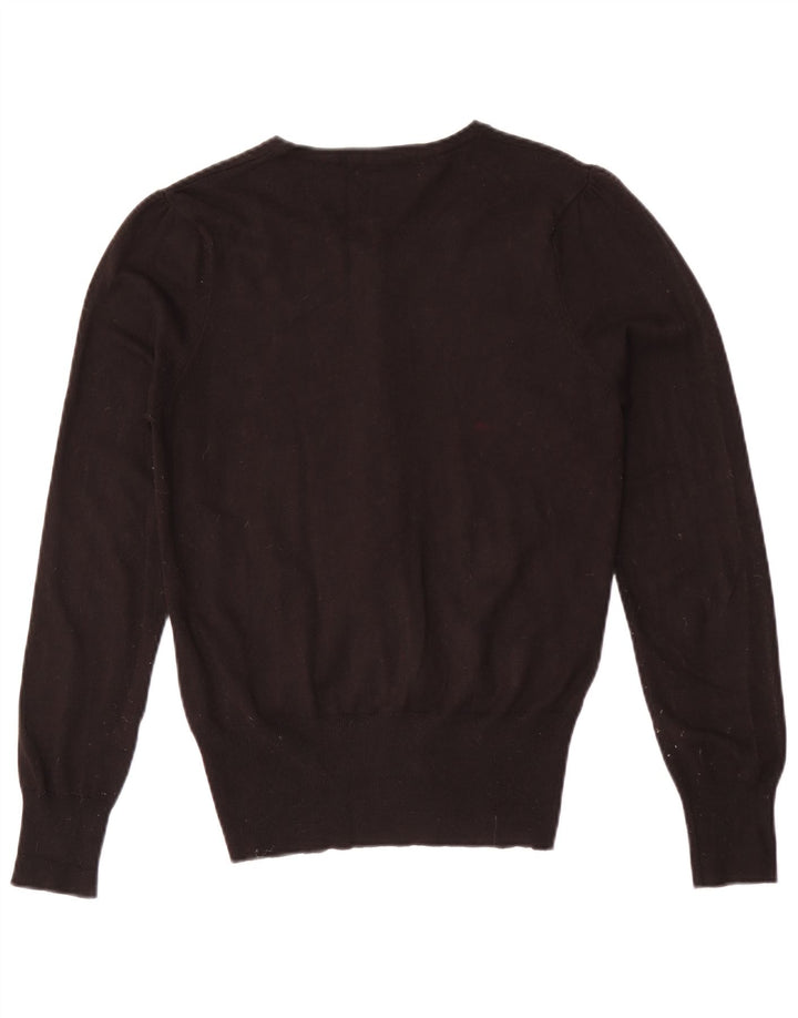 Marks & Spencer Pull Cardigan pour Femme UK 8 Petit Noir