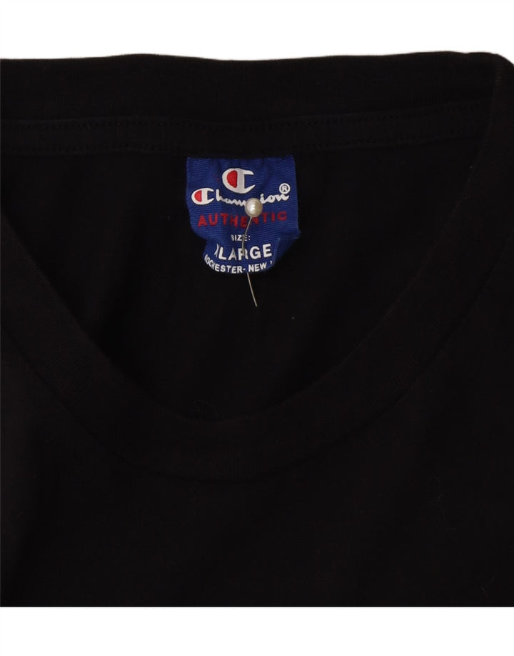 CHAMPION Mens Graphic T-Shirt Top XL Navy Blue Vintage Champion and Second-Hand Champion from Messina Hembry 