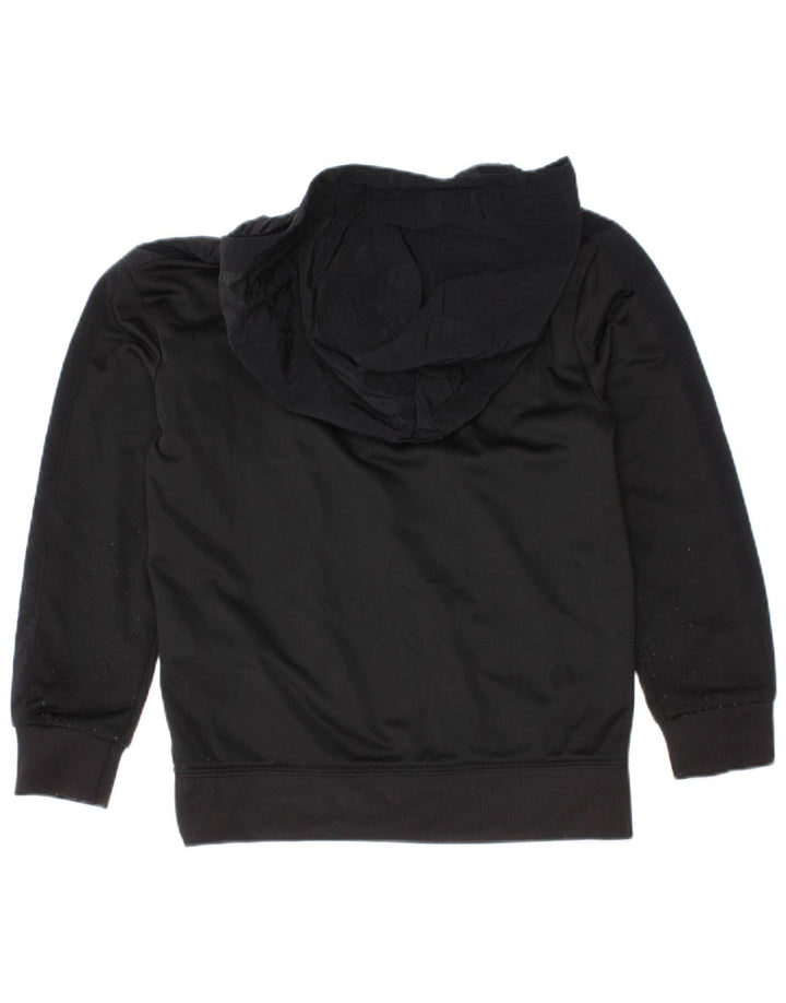Jordan Boys Zip Neck Hoodie Jumper 2-3 Years Black Polyester