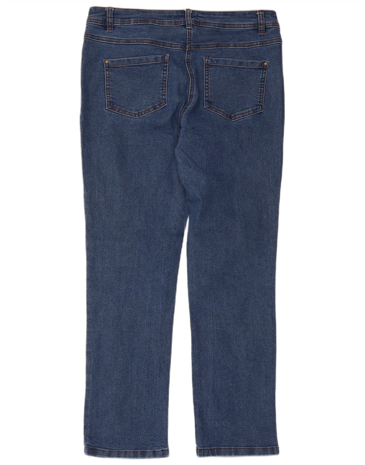 M&Co Womens Slim Jeans UK 12 Medium W34 L28 Blue Cotton