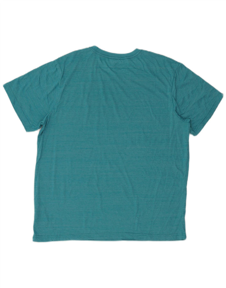 Hurley Mens T-Shirt Top XL Turquoise Flecked Polyester