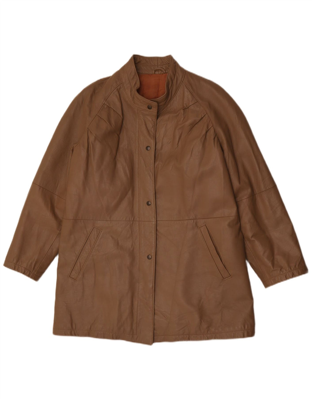 Renna Womens Leather Jacket IT 50 XL Brown