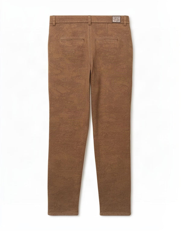 Pantaloni chino Guess Berta slim fit da donna W28 L28 in cotone floreale beige