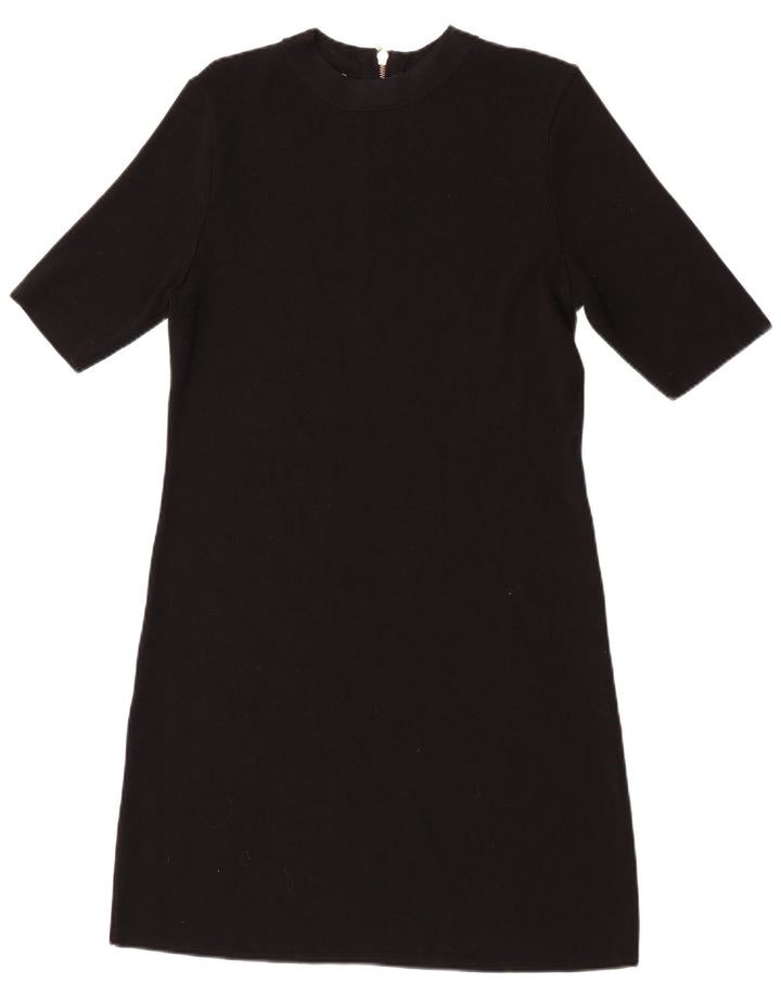 Monsoon Womens Short Sleeves Jumper Dress UK 12 Medium Black