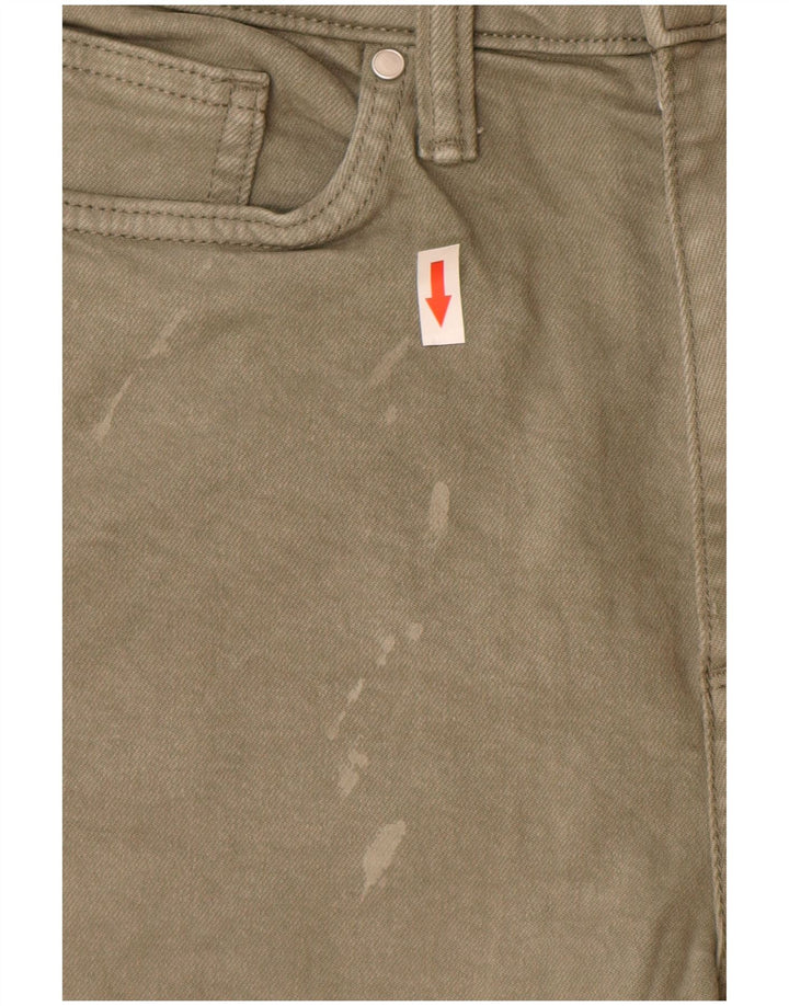Marks & Spencer Mens Slim Jeans W32 L33 Khaki Cotton