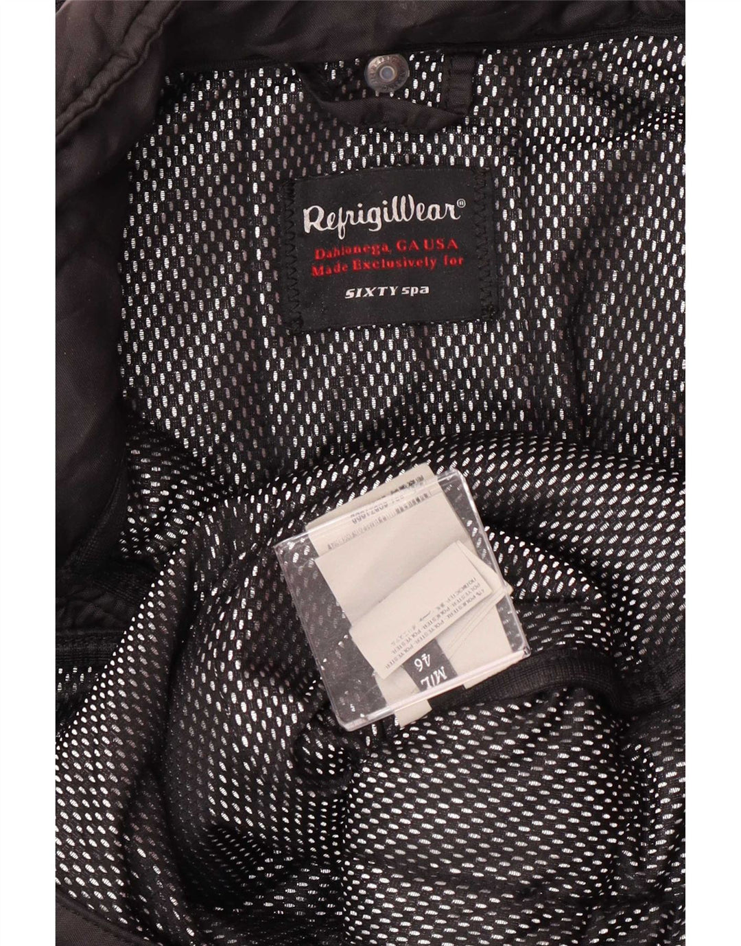 Refrigiwear Giacca imbottita con cappuccio Sixty spa da donna UK 14 media nera