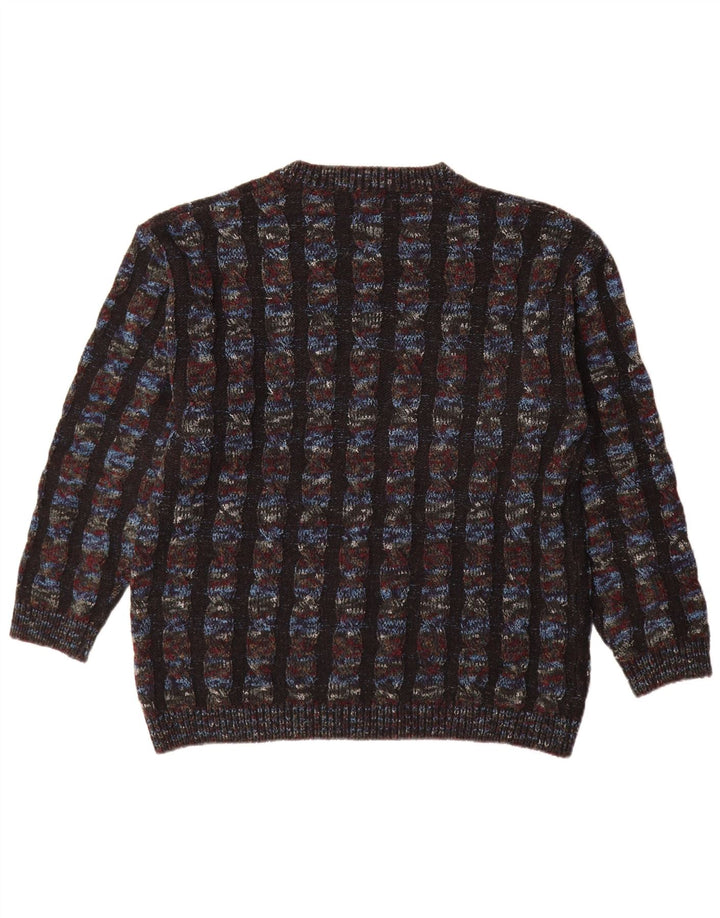 Dino Erre Mens Crew Neck Jumper Sweater IT 50 Medium Multicoloured Striped