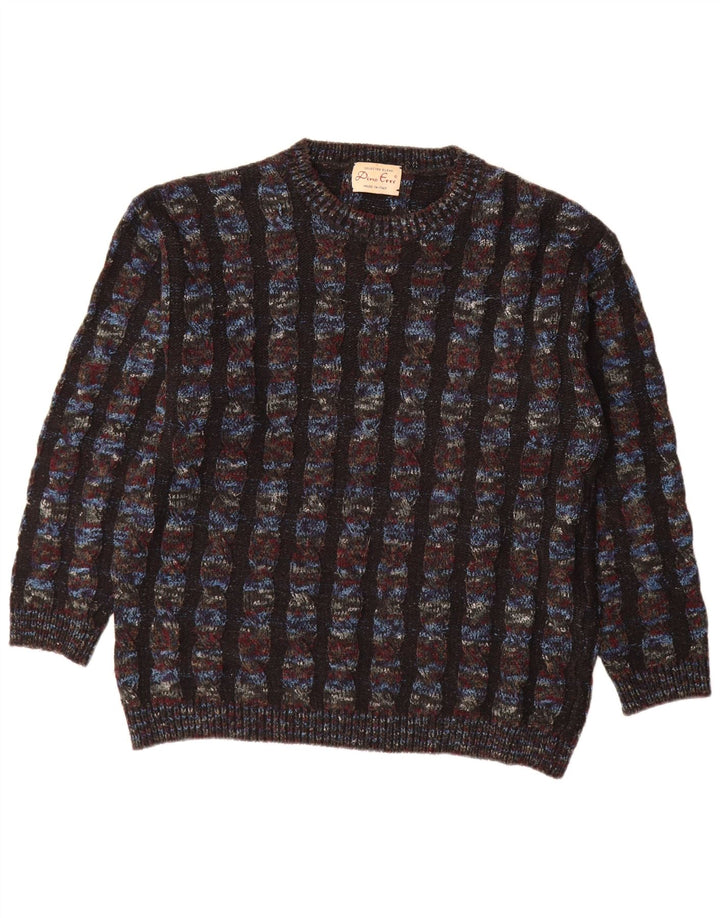 Dino Erre Mens Crew Neck Jumper Sweater IT 50 Medium Multicoloured Striped