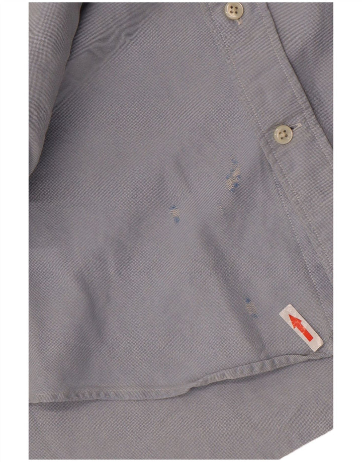 GANT Camicia aderente da uomo in cotone blu medio
