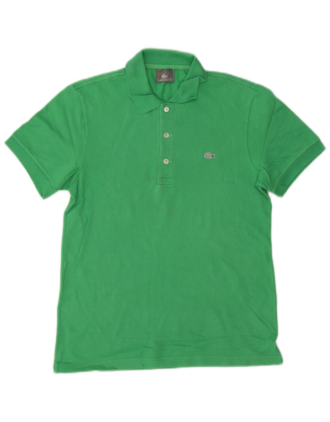 LACOSTE Herren-Poloshirt, Größe 3, klein, grüne Baumwolle
