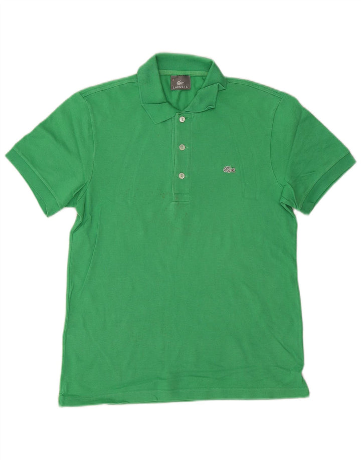 LACOSTE Herren-Poloshirt, Größe 3, klein, grüne Baumwolle