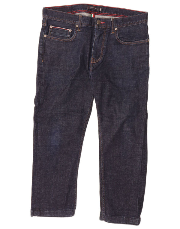 Jeans dritti Denton da uomo Tommy Hilfiger W34 L24 cotone blu navy