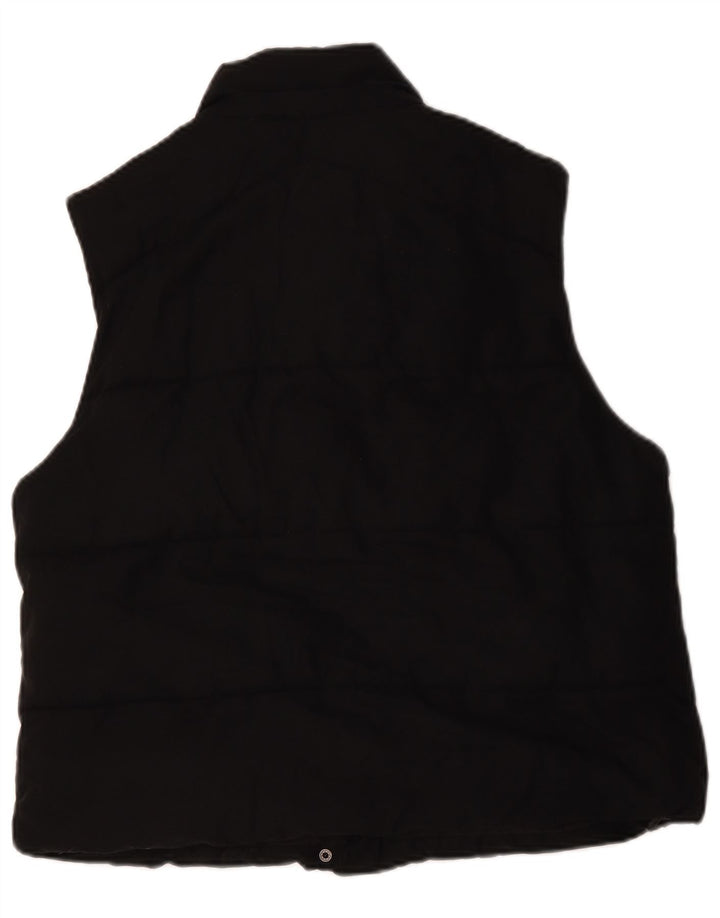 Jack Wills Womens Gilet UK 14 Large Black Cotton