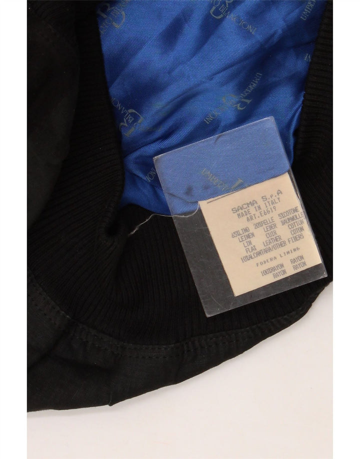 Umberto Bilancioni Mens Bomber Jacket UK 38 Medium Black Geometric