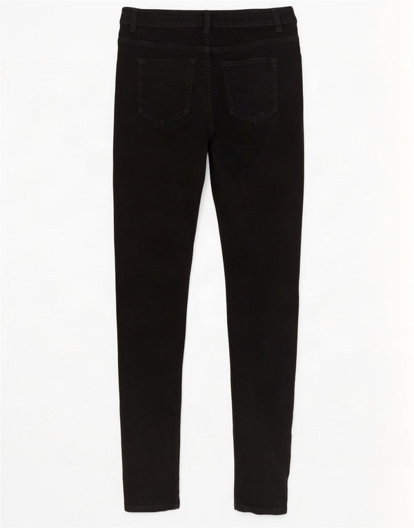 Calça feminina Jigsaw Richmond Fit skinny de veludo W26 L32 algodão preto