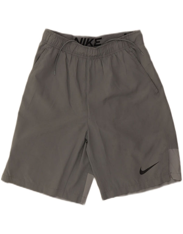 Pantaloncini sportivi Nike Dri Fit da uomo piccoli in poliestere grigio