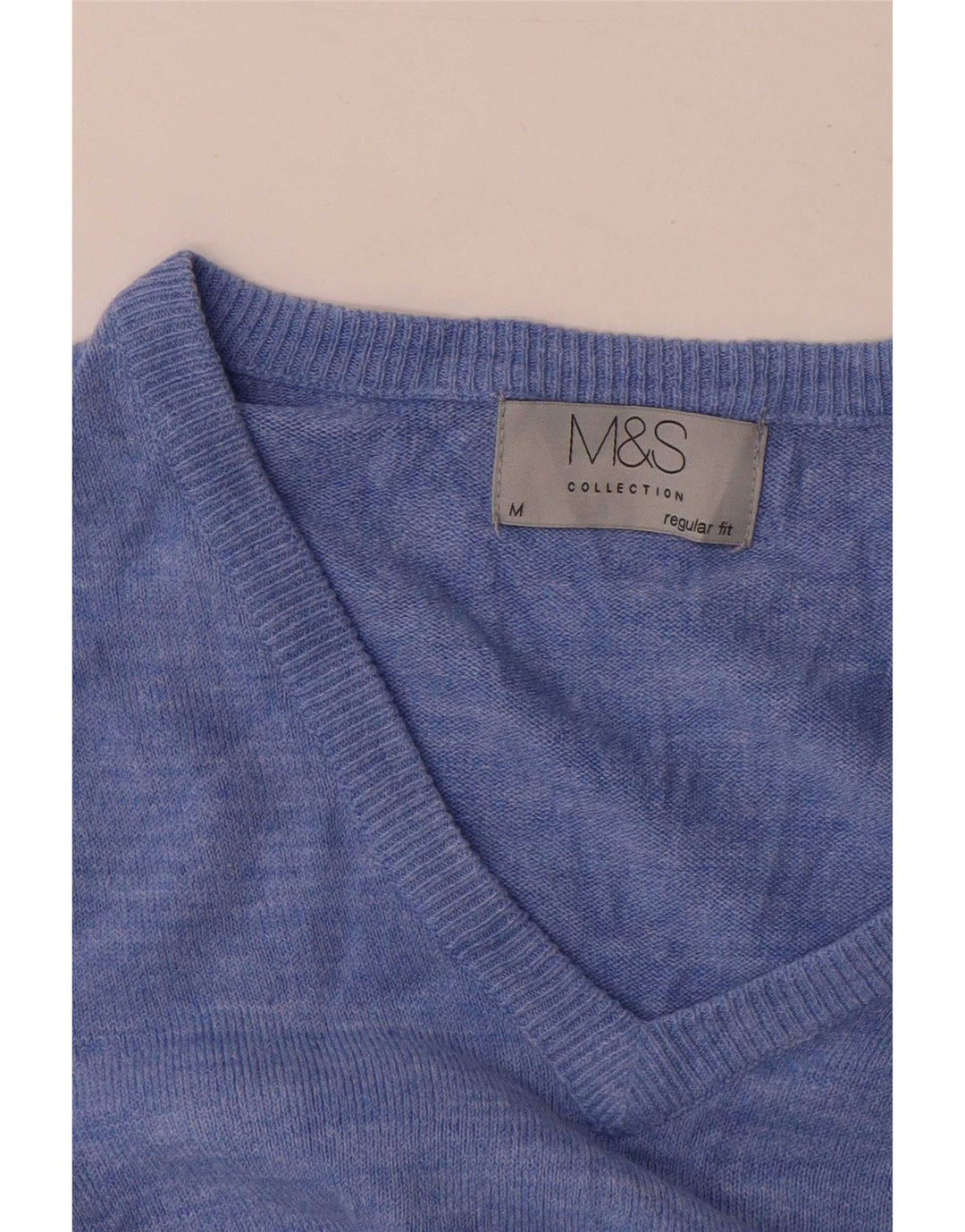 Marks & Spencer Herre V-hals sweater Medium Blue
