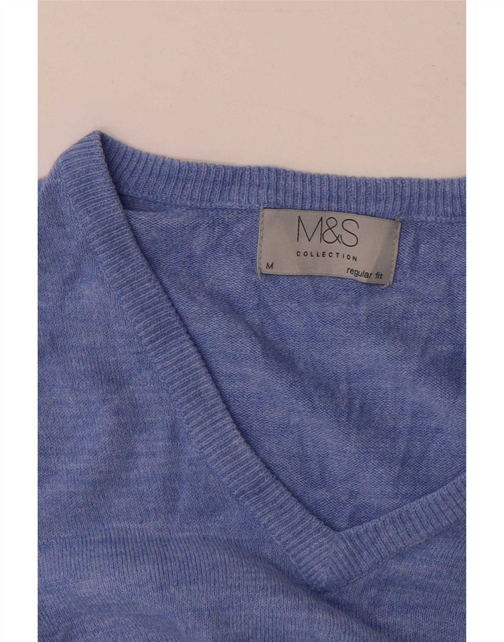 Marks & Spencer Herre V-hals sweater Medium Blue