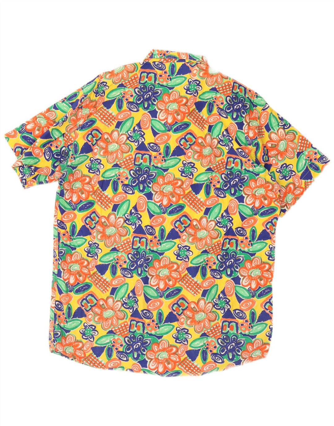 BENETTON Kortærmet Herreskjorte Medium Flerfarvet Floral