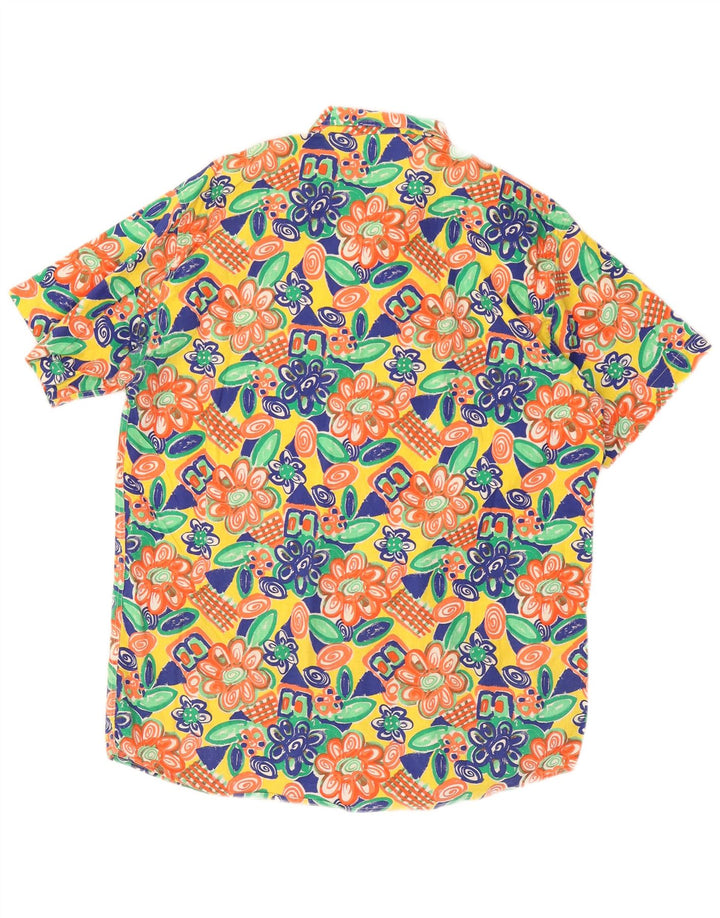 BENETTON Kortærmet Herreskjorte Medium Flerfarvet Floral