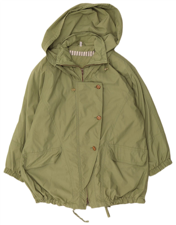 Galleri Dame Hætte Oversized regnjakke UK 12 Medium Green Polyester