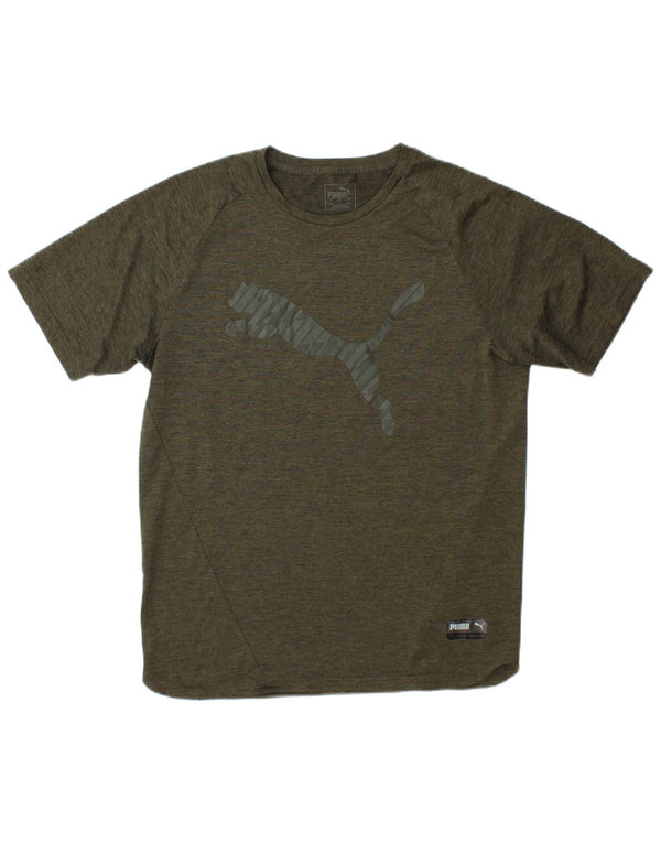 Puma T-Shirt Graphique Homme Petit Kaki Polyester