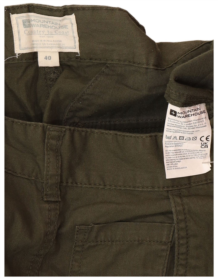 Mountain Warehouse Mens Cargo Shorts W40 XL Green Cotton