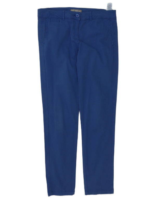 Marks & Spencer Γυναικείο Slim παντελόνι Chino UK 12 Medium W32 L30 Blue Cotton
