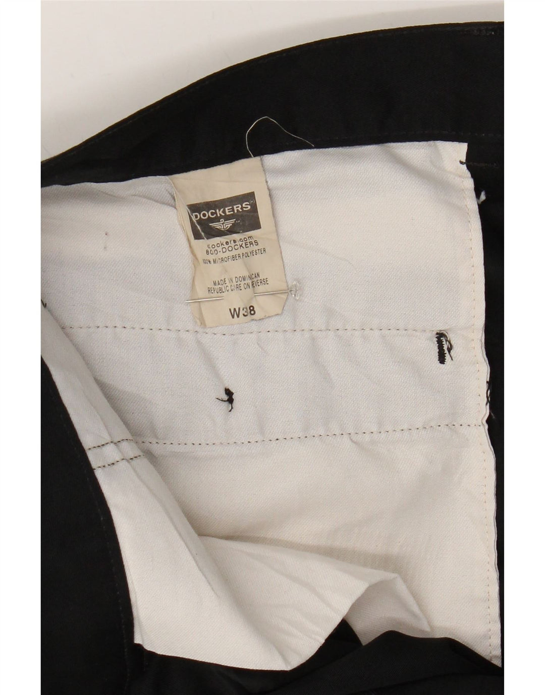 DOCKERS Mens Chino Shorts W38 XL Black Polyester Vintage Dockers and Second-Hand Dockers from Messina Hembry 