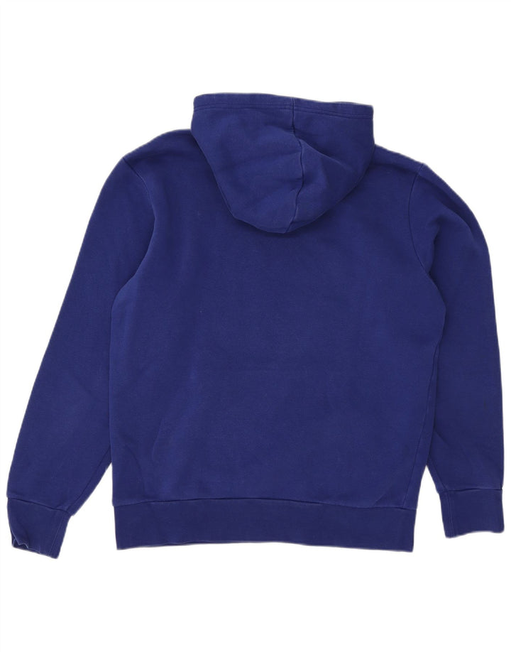Felpa con cappuccio grafica Adidas da uomo blu medio