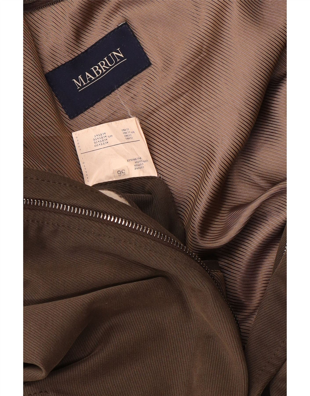 Mabrun Mens Utility Jacket IT 56 3XL Brown Cotton