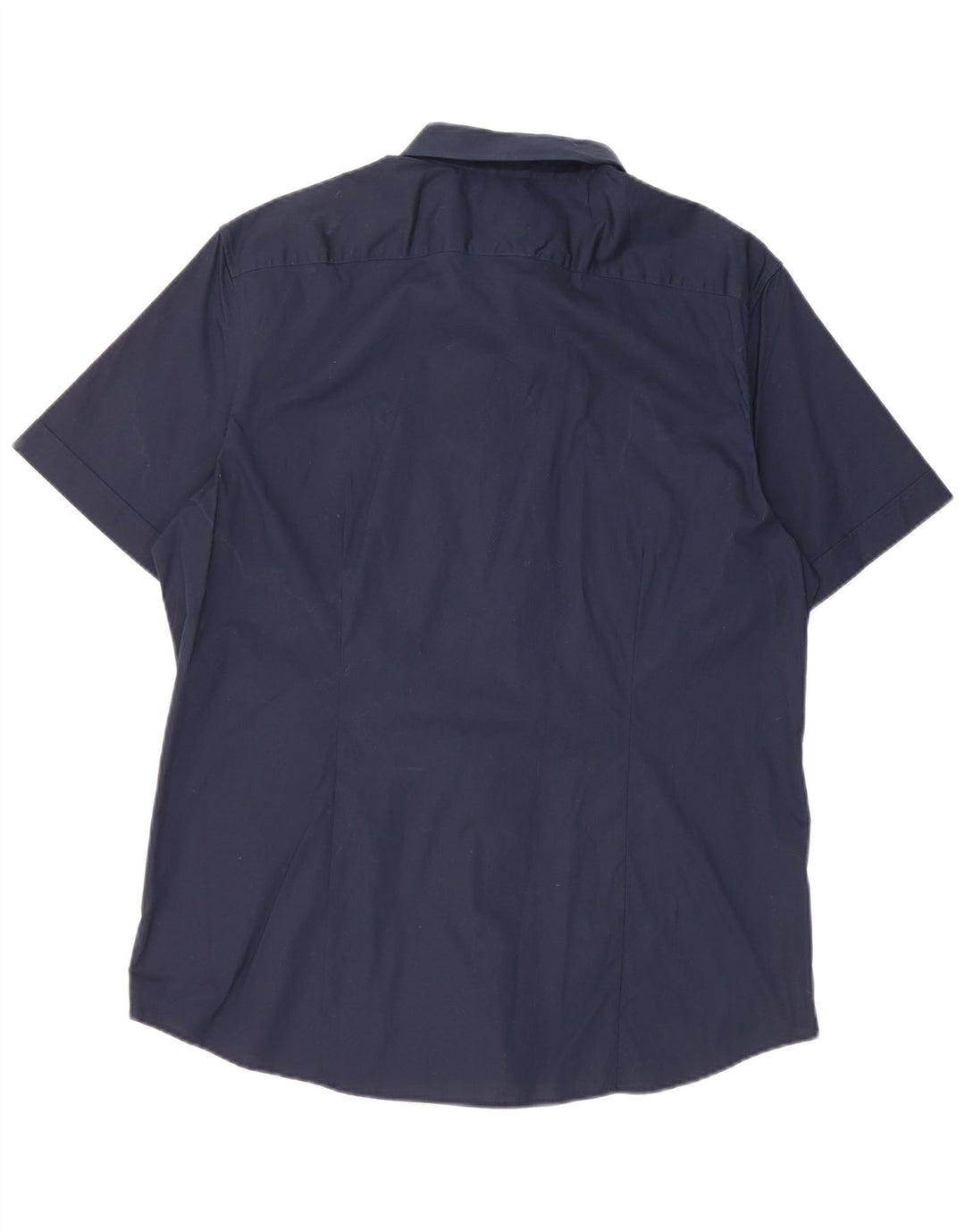 Michael Kors Mens Short Sleeve Shirt XL Navy Blue Cotton