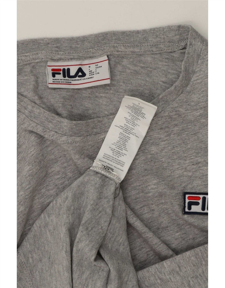 Fila Homme T-Shirt Top Large Gris Moucheté Coton