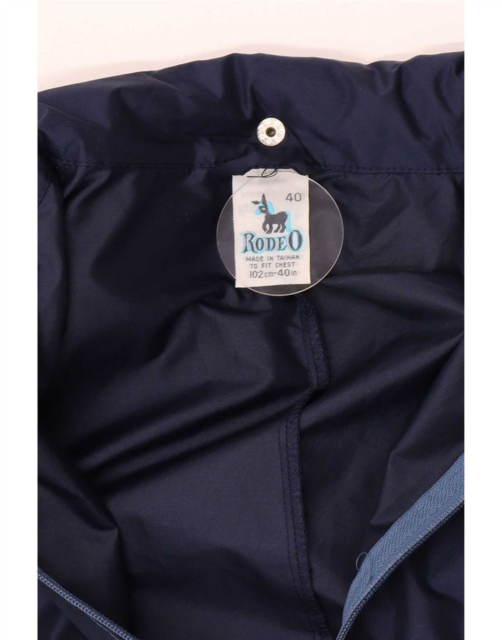 Rodeo Mens Workwear Mono Con Capucha Nylon Color Block Azul Medio