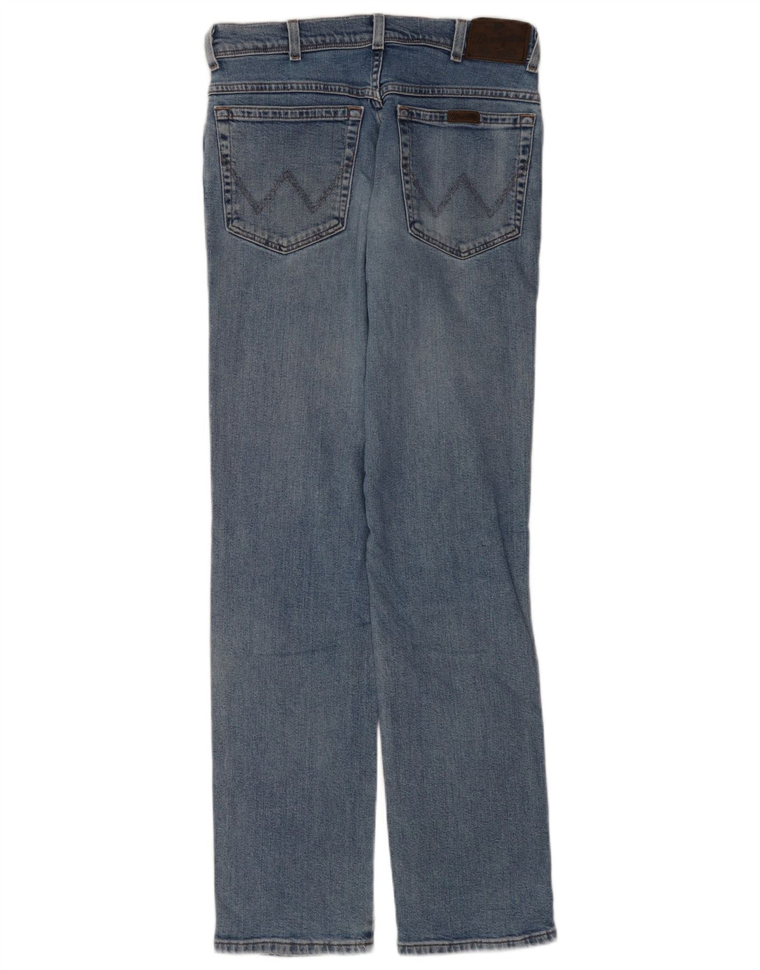 Wrangler Mens Regular Fit Straight Jeans W32 L34 Blue Cotton