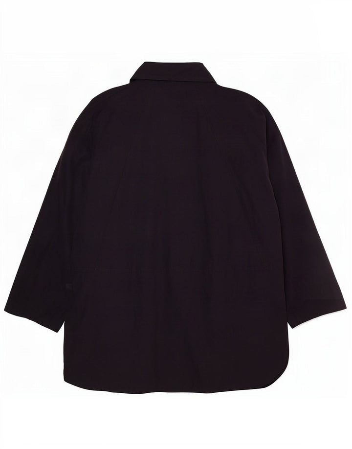 Casaco Poncho Vintage Feminino UK 14 Médio Azul Marinho