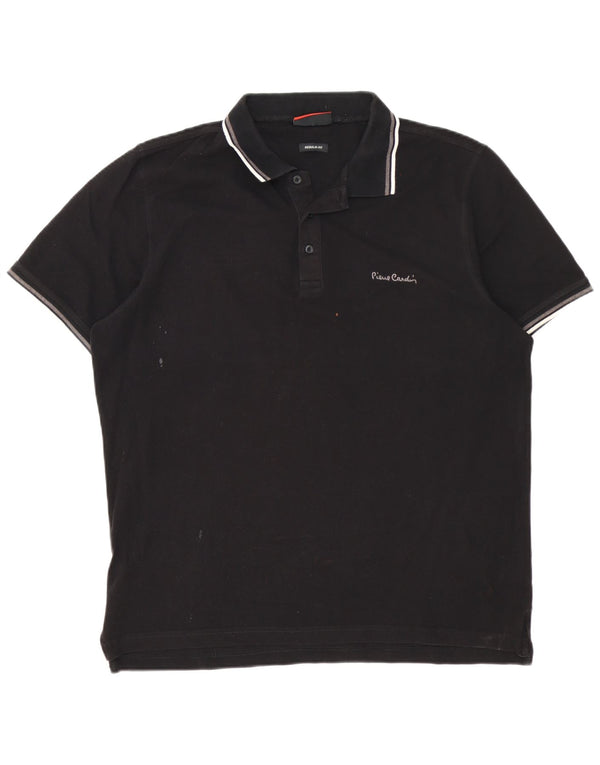 Pierre Cardin Herre Regular Polo Shirt XL Sort Bomuld