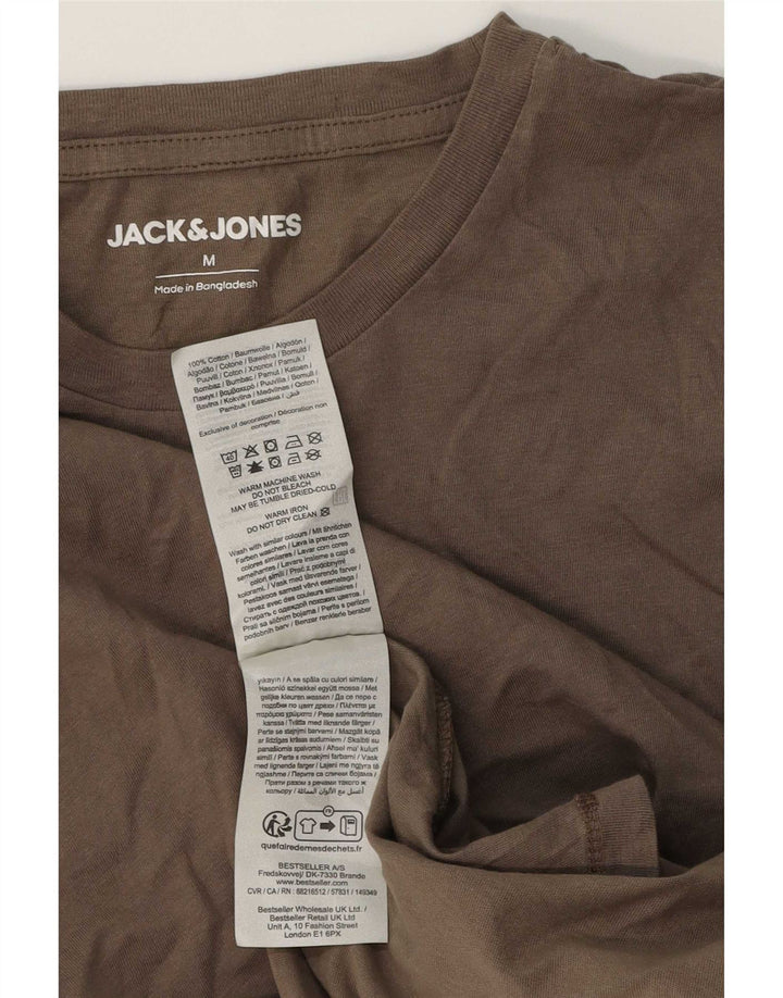 Jack & Jones herre T-shirt top medium brun bomuld