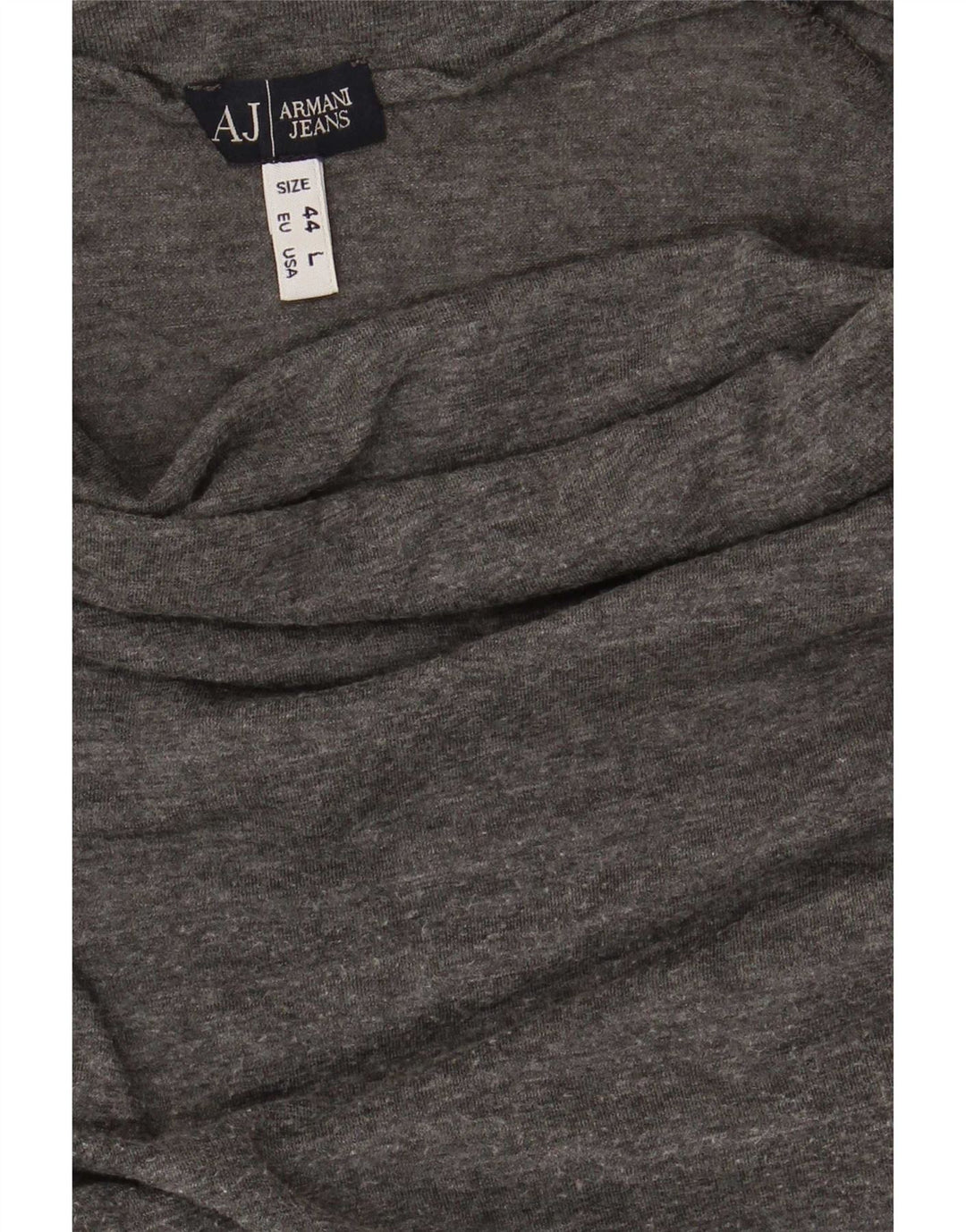 Armani Jeans Womens Top Long Sleeve EU 44 XL Grey Cotton