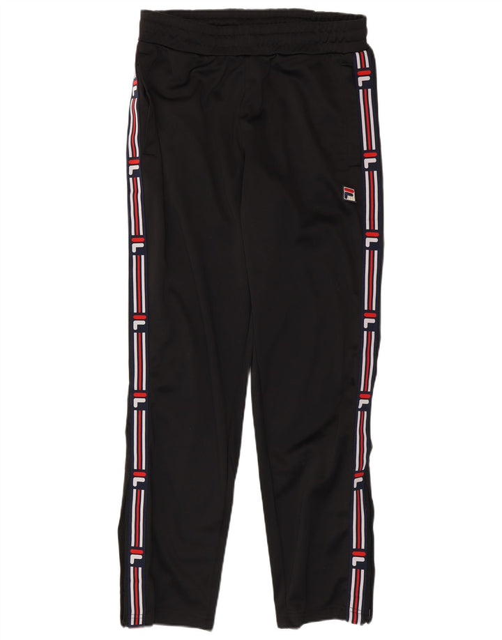 Fila Mens Graphic Tracksuit Trousers Small  Black Polyester