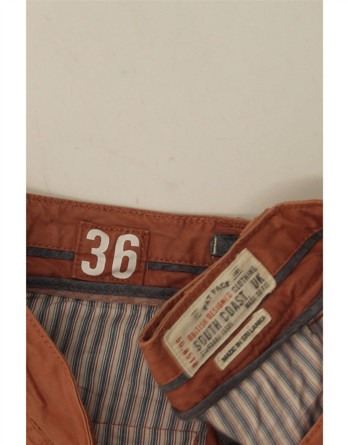 Fat Face Mens Chino Shorts W36 Large Orange Cotton