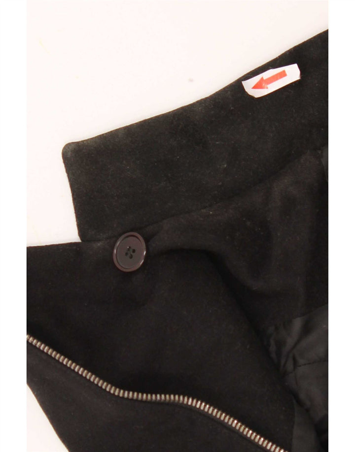 Jaqueta feminina Reiss Biker UK 10 pequena lã preta