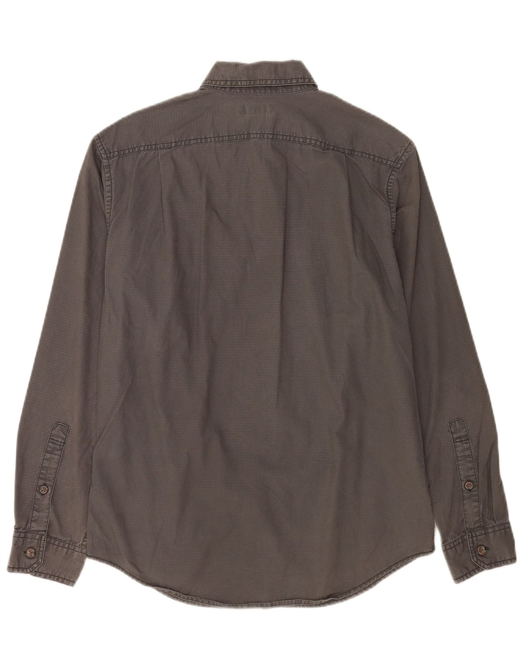 Eddie Bauer Mens Classic Fit Shirt Small Grey Cotton