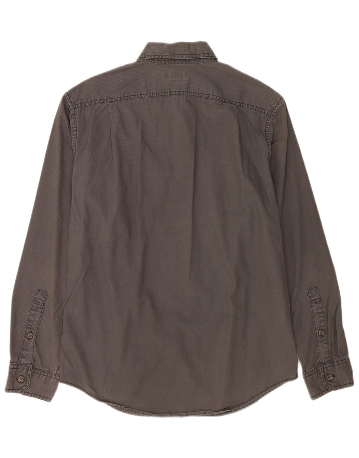 Eddie Bauer Mens Classic Fit Shirt Small Grey Cotton