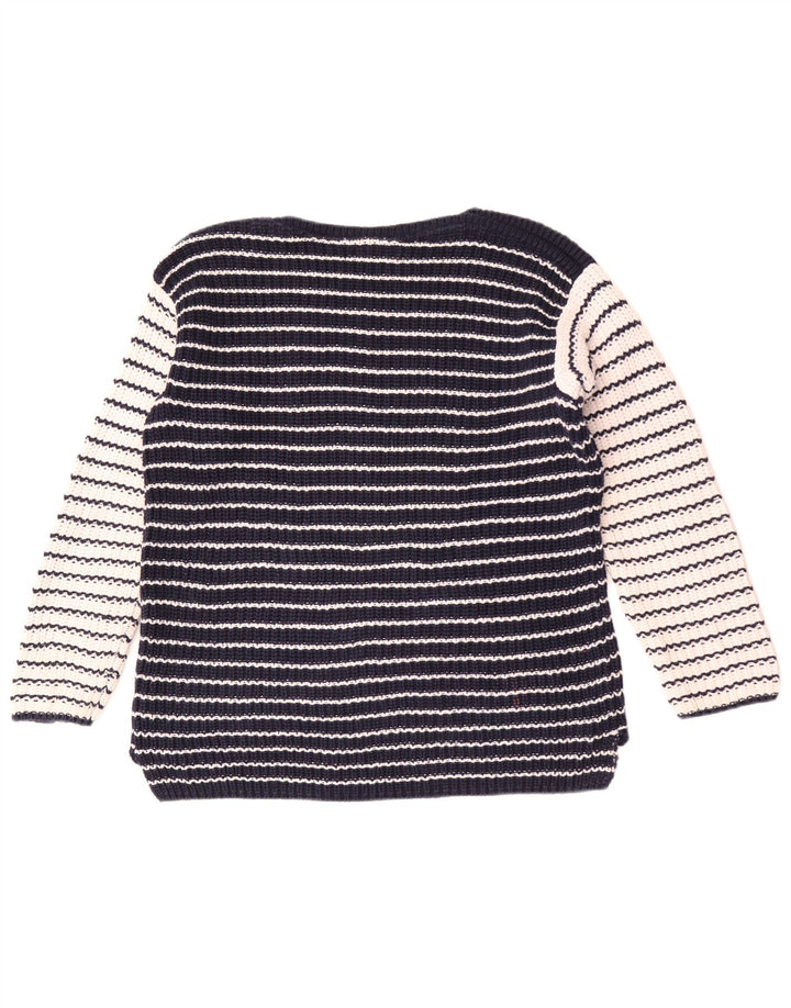 Marks & Spencer Dame Boat Neck Jumper Sweater UK 14 Medium Navy Blue
