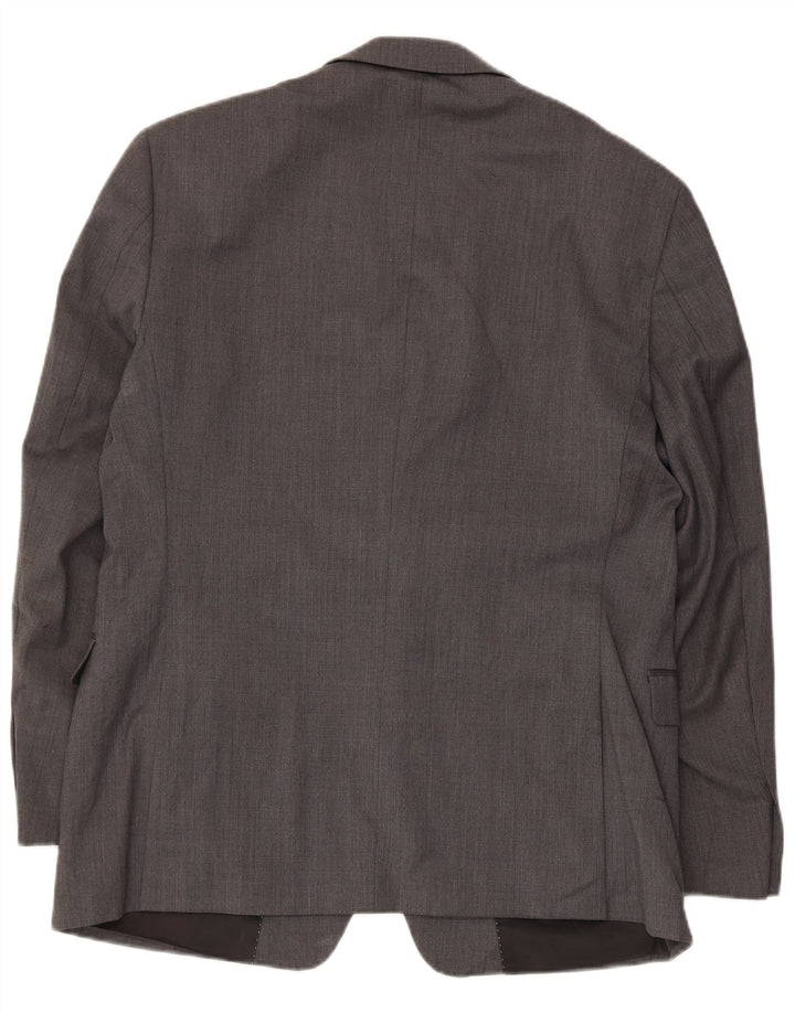 Giacca blazer da uomo a 2 bottoni Tommy Hilfiger UK 42 XL lana grigia